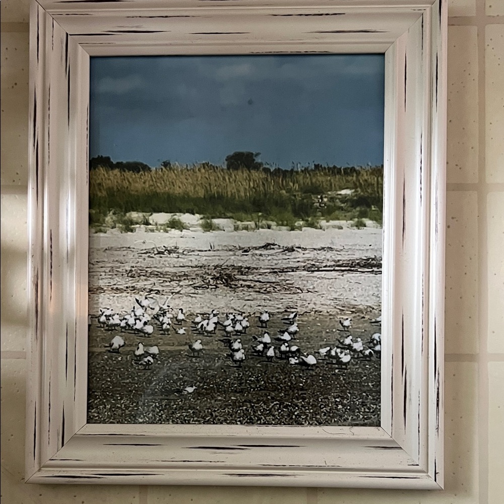 White Distressed Picture Frame